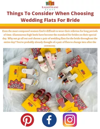 Seeking For Wedding Flats For Bride
