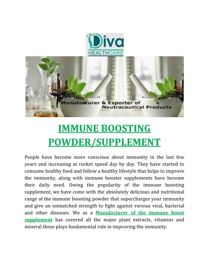 immune boosting powder supplement