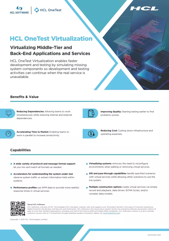 hcl onetest virtualization