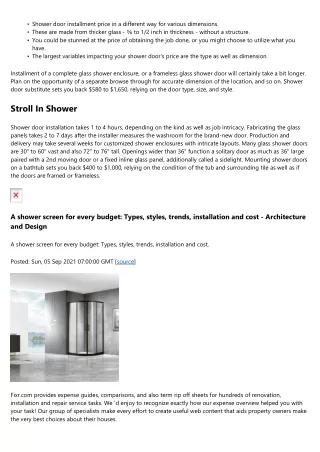 2022 Frameless Glass Shower Door Prices