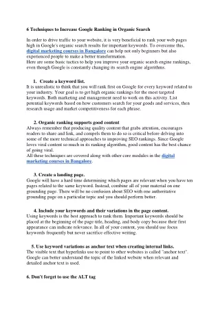 6 techniques to increase google ranking