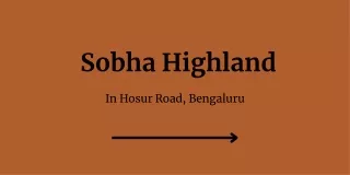 sobha highland