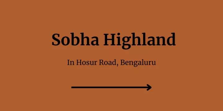 sobha highland