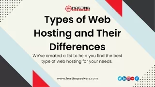 types of web hosting and their differences