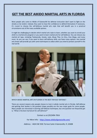 GET THE BEST AIKIDO MARTIAL ARTS IN FLORIDA (1)