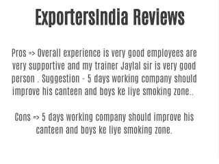 ExportersIndia Reviews