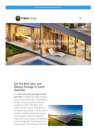 Solar And Battery Package South Australia