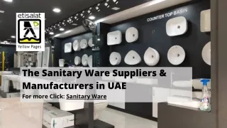 The Sanitary Ware Suppliers & Manufacturers in UAE