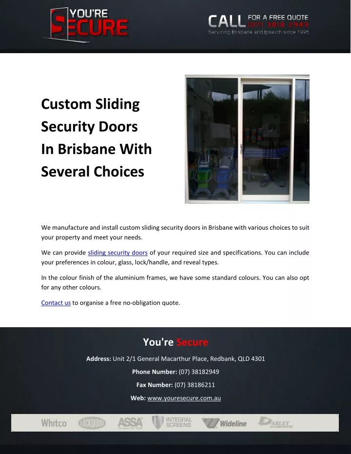 custom sliding security doors in brisbane with