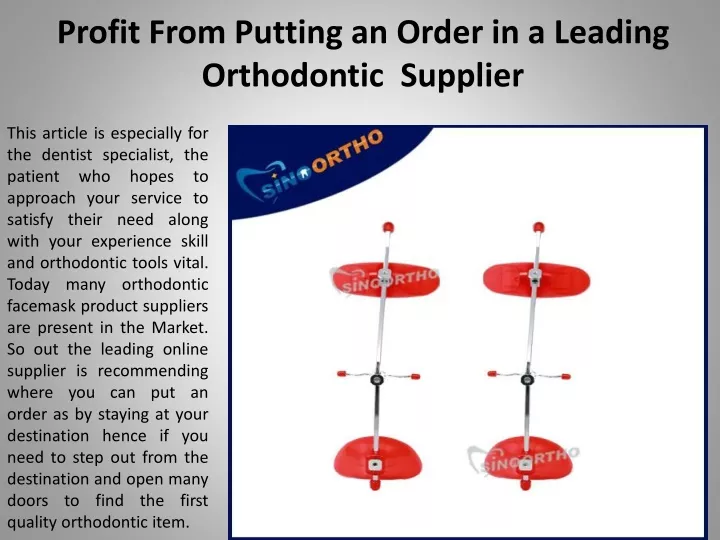 profit from putting an order in a leading