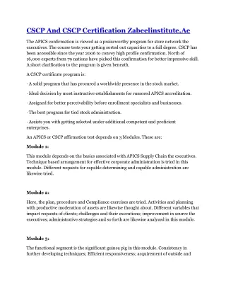 cscp and cscp certification zabeelinstitute ae