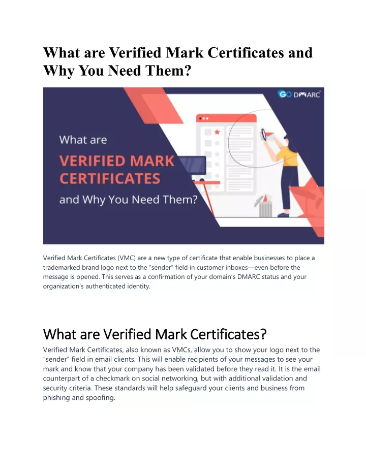 what are verified mark certificates