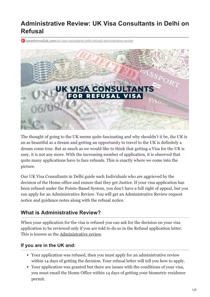 administrative review uk visa consultants