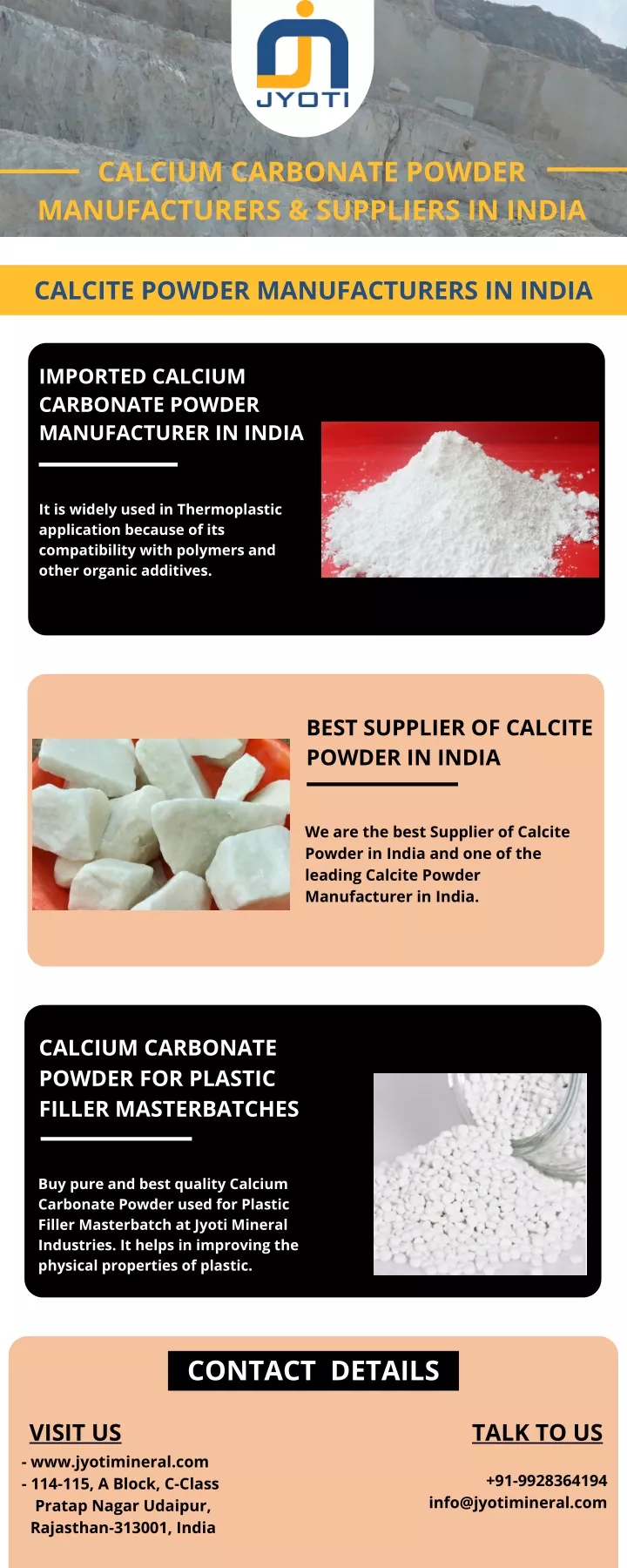 calcium carbonate powder manufacturers suppliers