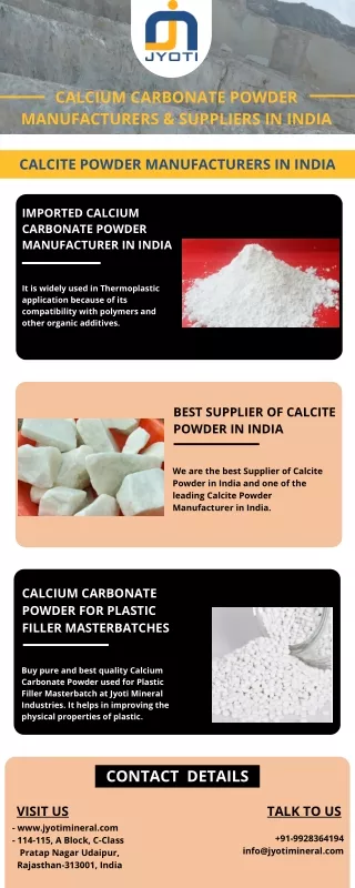 Calcium Carbonate Powder Manufacturers In India