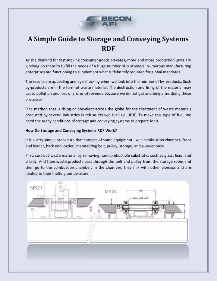 a simple guide to storage and conveying systems