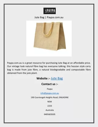 jute bag paypa com au