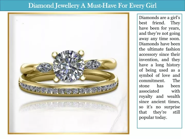 diamond jewellery a must have for every girl