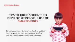 Tips to Guide Students to Develop Responsible Use of Smartphones