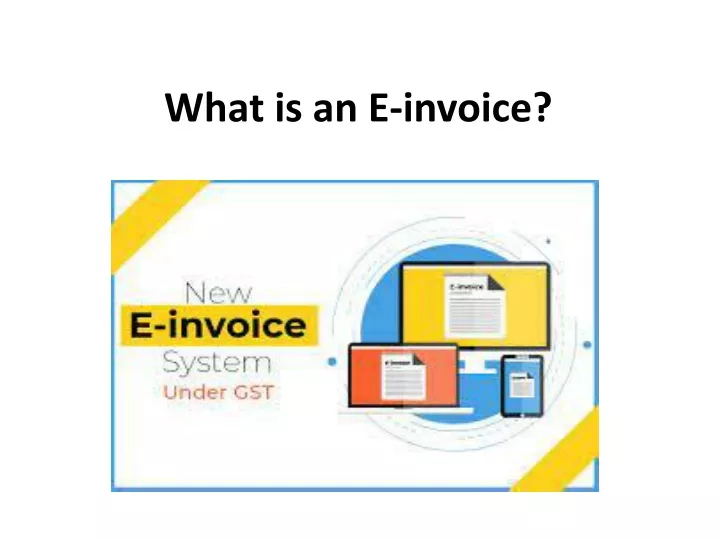 what is an e invoice