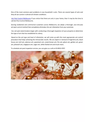 one of the most common pest problems