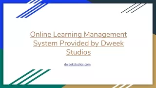 Online Learning Management System