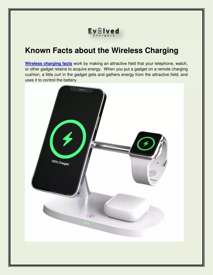 known facts about the wireless charging wireless