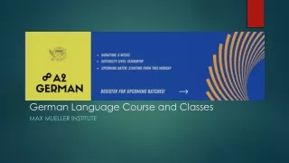 German Language Course and Classes  A2