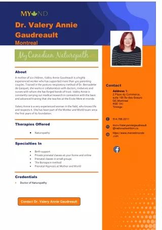 dr valery annie gaudreault montreal