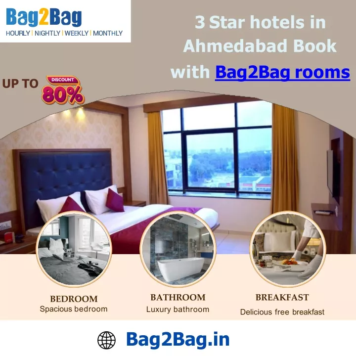 3 star hotels in ahmedabad book with bag2bag rooms