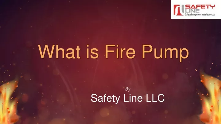 what is fire pump