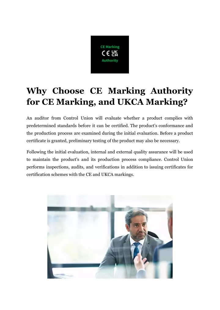 why choose ce marking authority for ce marking