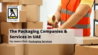 The Packaging Companies & Services in UAE