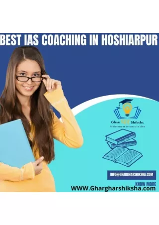 Best IAS Coaching In Hoshiarpur