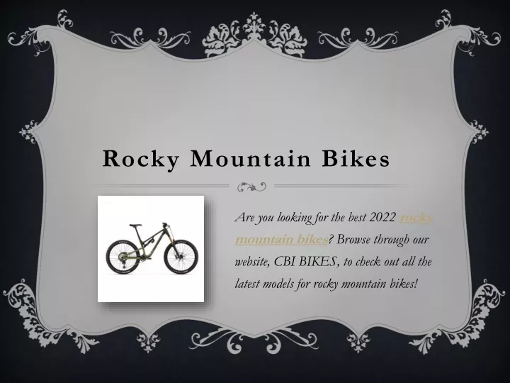 rocky mountain bikes