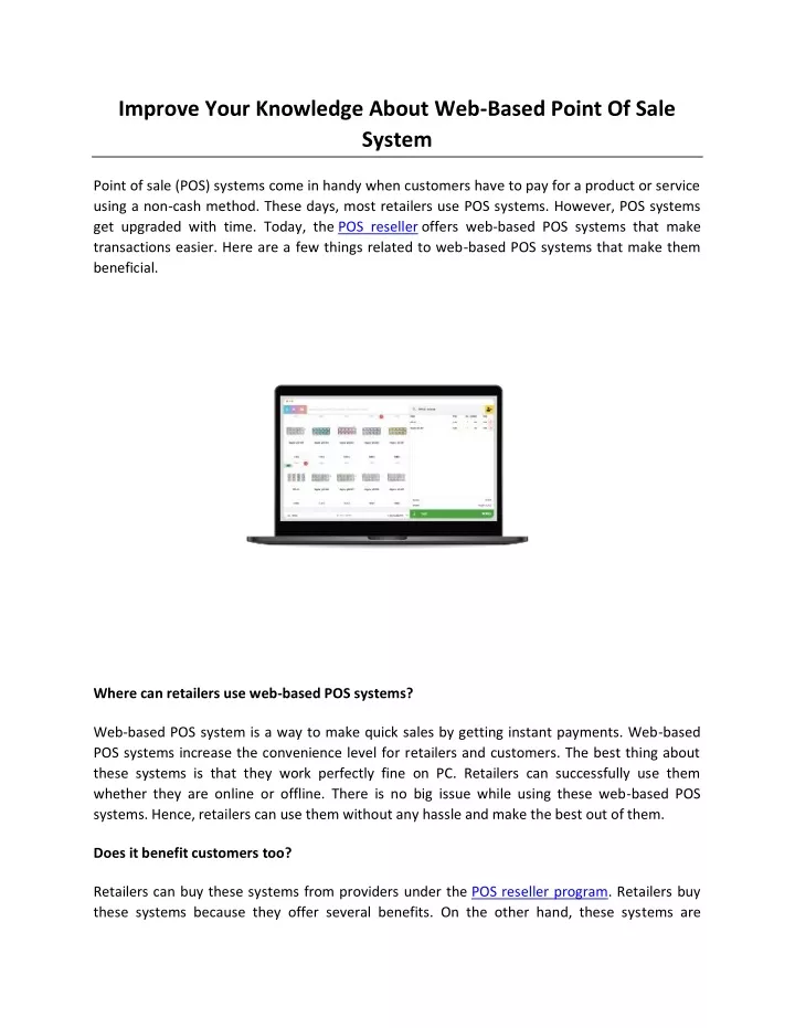 improve your knowledge about web based point