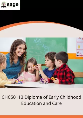 CHC50113 Diploma of Early Childhood Education and Care