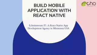 build mobile application with react native
