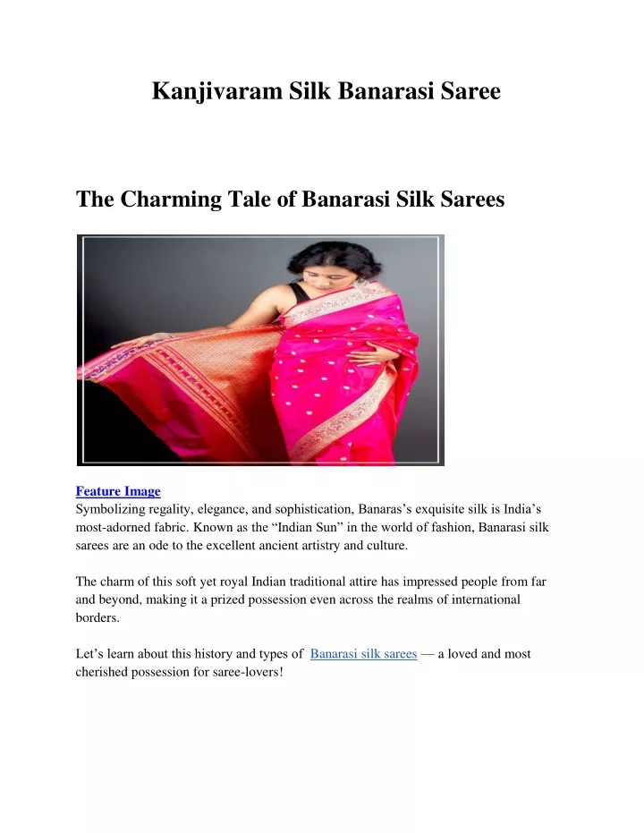 kanjivaram silk banarasi saree the charming tale