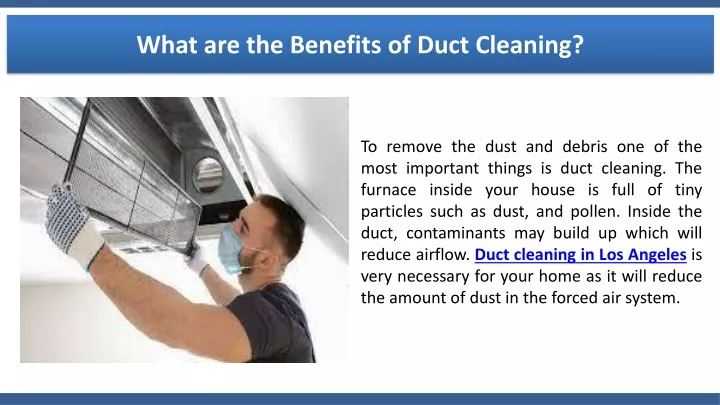 what are the benefits of duct cleaning