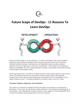Future Scope of DevOps - 11 Reasons To Learn DevOps