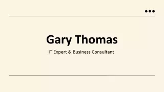 Gary Thomas - An Exceptional Multitasker - Cincinnati, Ohio