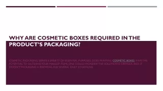 Why Are Cosmetic Boxes Required In The Product’s