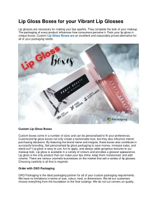lip gloss boxes for your vibrant lip glosses