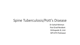 SPINE TUBERCULOSIS