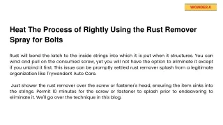 Everything Need to Know About rust remover spray