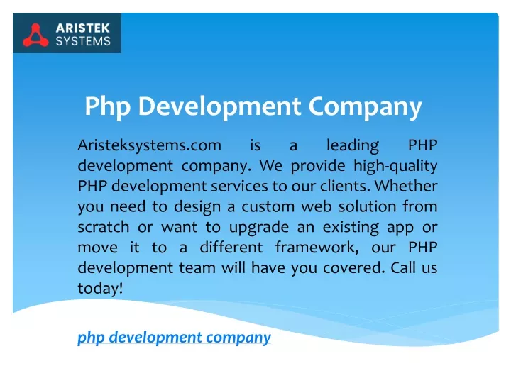 php development company