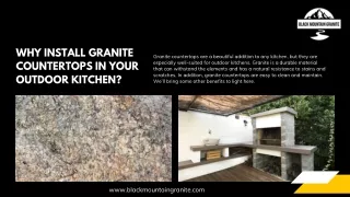 Why Install Granite Countertops in Your Outdoor Kitchen