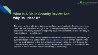 What Is A Cloud Security Review And Why Do I Need It?
