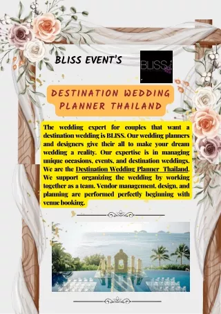 Destination Wedding Planner Thailand